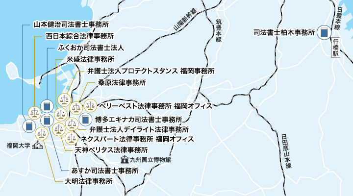 福岡で債務整理におすすめの事務所マップ