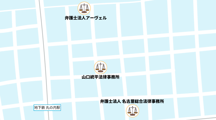 名古屋市中区エリアにある過払い金請求におすすめの事務所マップ