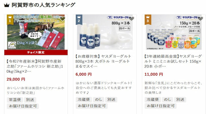 阿賀野市の返礼品