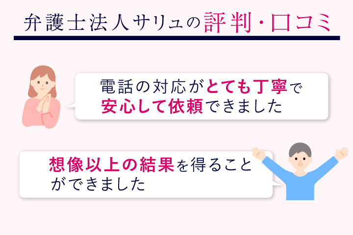 弁護士事務所サリュの良い口コミ