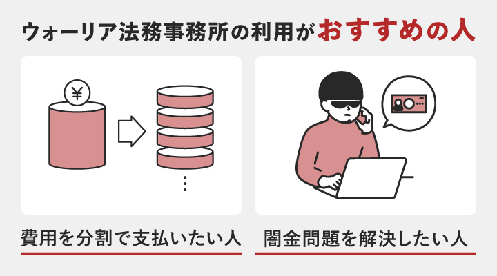 ウォーリア法務事務所の利用がおすすめの人